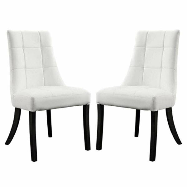 East End Imports Noblesse Vinyl Dining Chair - White, 2PK EEI-1298-WHI
